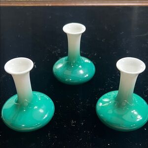 VTG Noritake Set of 3 Bone China Bud Vases